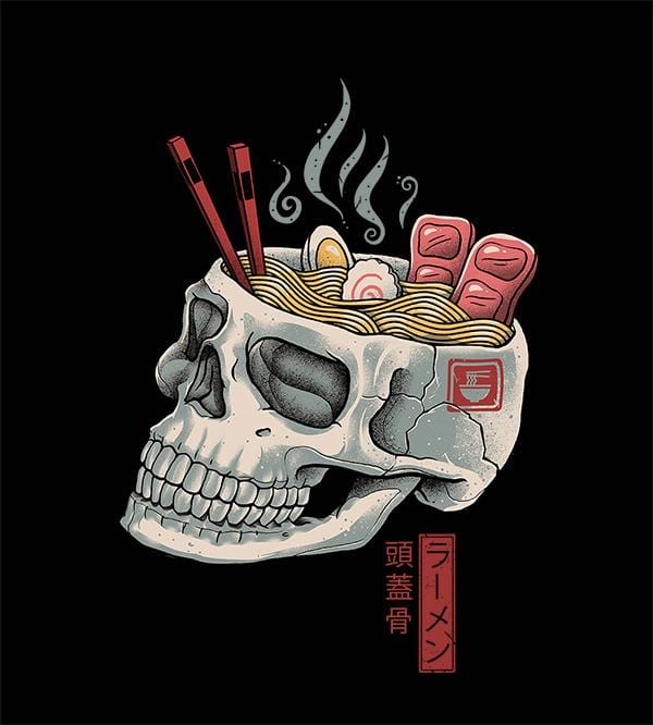 Ramen Skull Hoodies by Vincent Trinidad - Pixel Empire