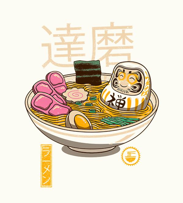 Zen Ramen T-Shirts by Vincent Trinidad - Pixel Empire