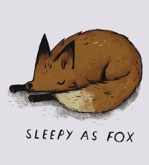 Sleepy As Fox T-Shirts by Louis Roskosch - Pixel Empire