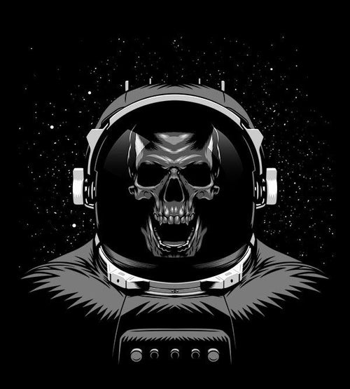 Skull Astronaut Hoodies by Alberto Cubatas - Pixel Empire
