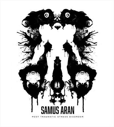 Samus Aran Ink Blot Hoodies by Barrett Biggers - Pixel Empire