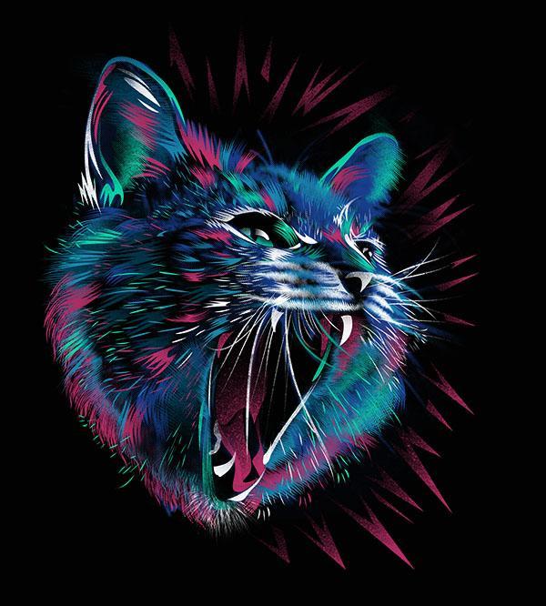 Wild Cat Hoodies by Dan Elijah Fajardo - Pixel Empire