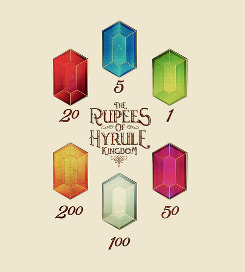 Rupees of Hyrule T-Shirts by Barrett Biggers - Pixel Empire