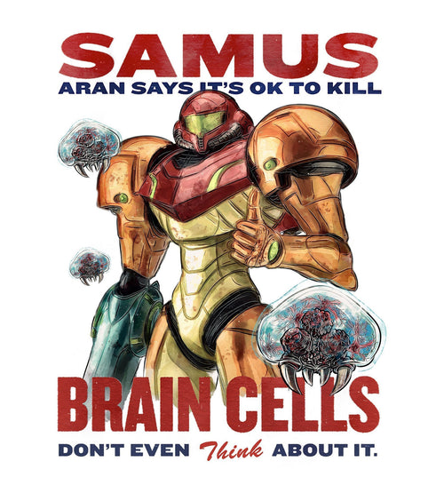 Metroid Propaganda T-Shirts by Barrett Biggers - Pixel Empire