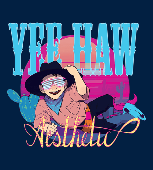 Yeehaw Aesthetic T-Shirts by Austin Eruption - Pixel Empire
