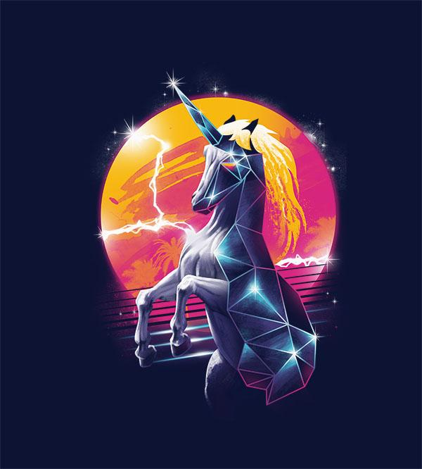 Rad Unicorn T-Shirts by Vincent Trinidad - Pixel Empire