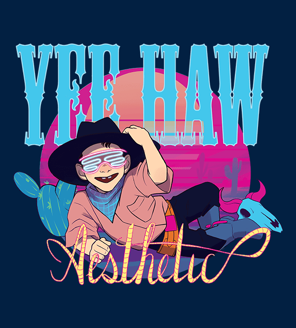 Yeehaw Aesthetic Hoodies by Austin Eruption - Pixel Empire
