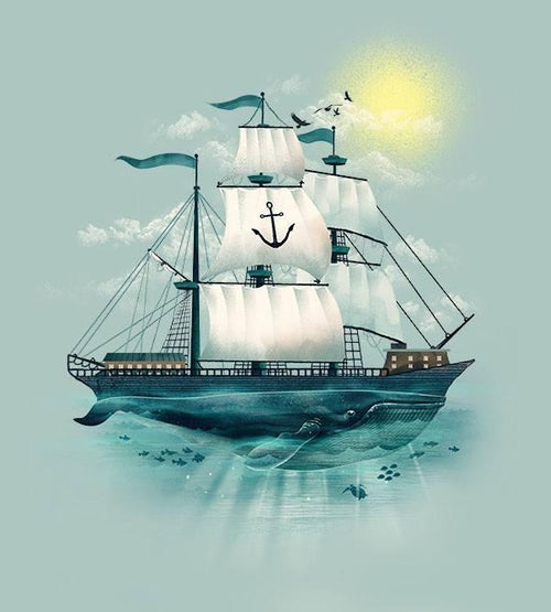 The Whaleship T-Shirts by Dan Elijah Fajardo - Pixel Empire