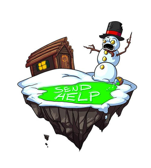 Snowman Needs Help T-Shirts by Tear of Grace - Pixel Empire