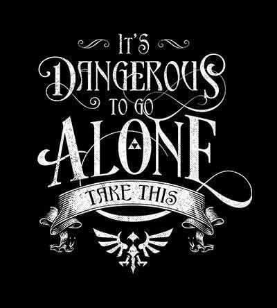 Dangerous to Go Alone T-Shirts by Barrett Biggers - Pixel Empire