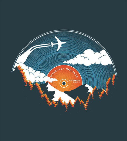 Sunburst Records T-Shirts by Dianne Delahunty - Pixel Empire