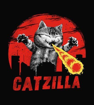 Catzilla T-Shirts by Vincent Trinidad - Pixel Empire