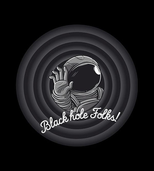 Black Hole Folks Hoodies by Elia Colombo - Pixel Empire