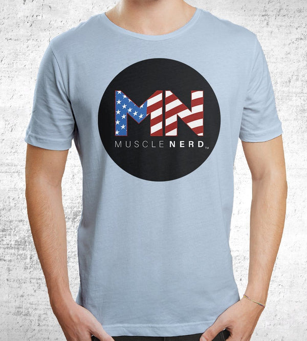 American Flag Muscle Nerd T-Shirts by Muscle Nerd - Pixel Empire