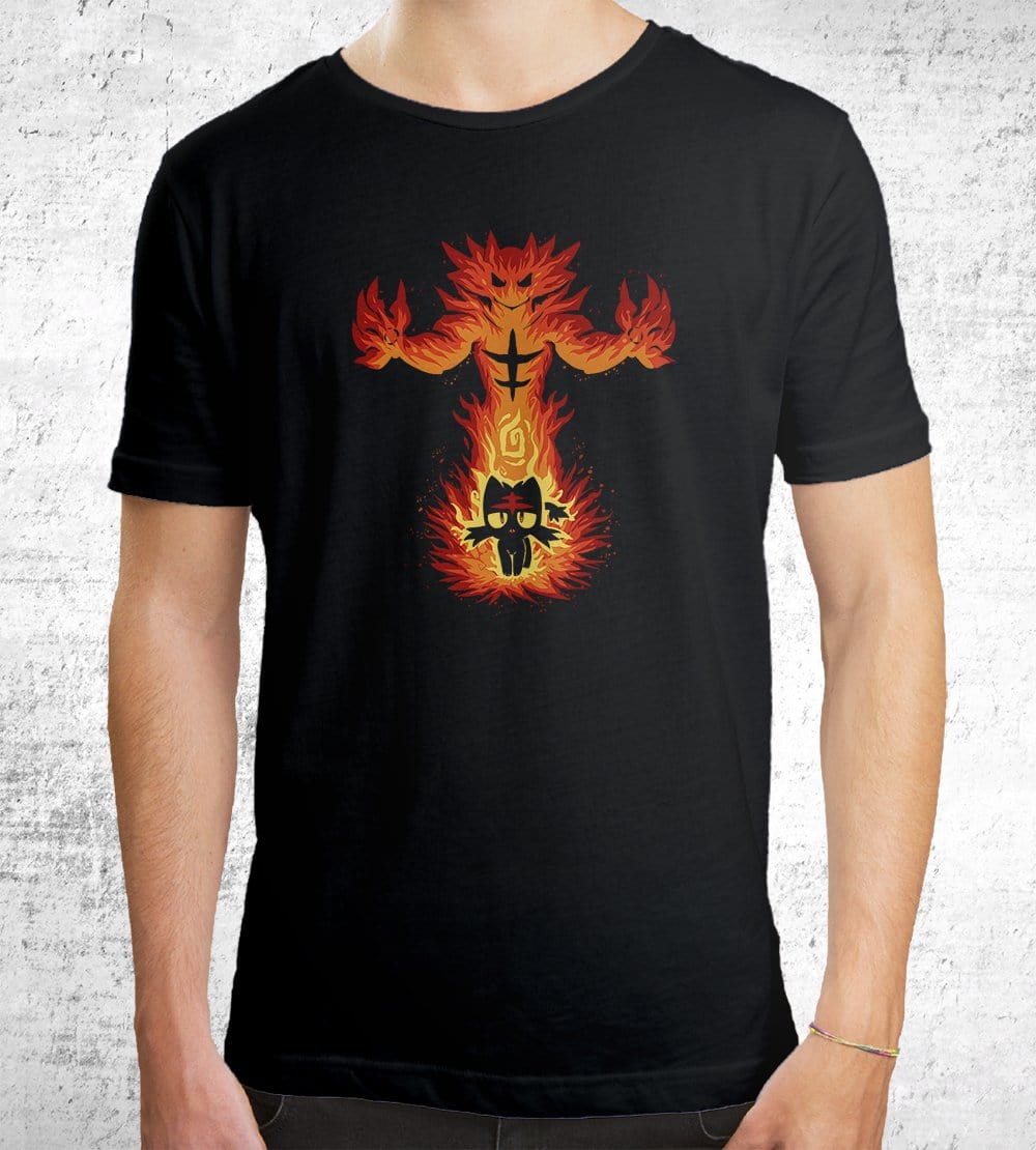 The Fire Cat Within T-Shirts by Techranova - Pixel Empire