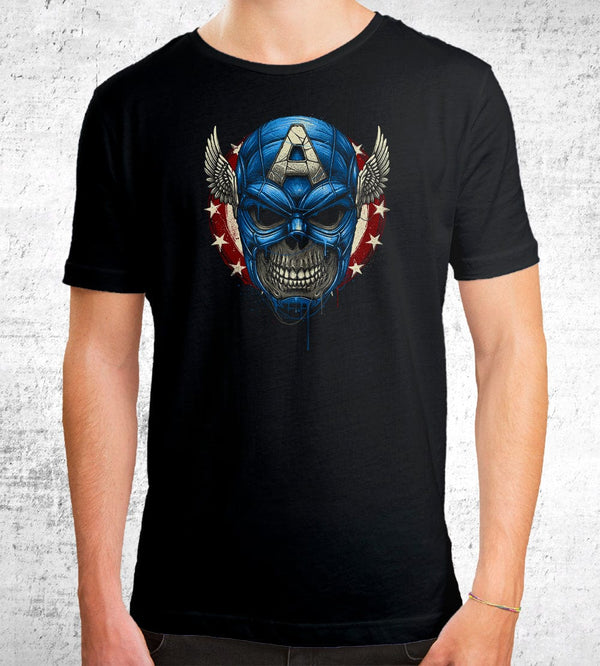Star Spangled Skull T-Shirts by Glitchy Gorilla - Pixel Empire