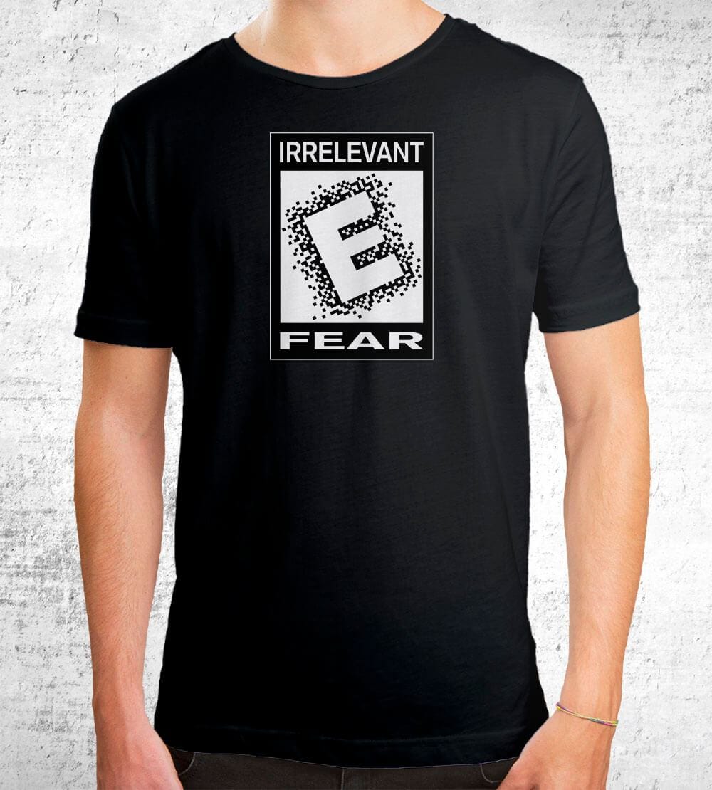 Rated E For Irrelevant T-Shirts by Scott The Woz - Pixel Empire