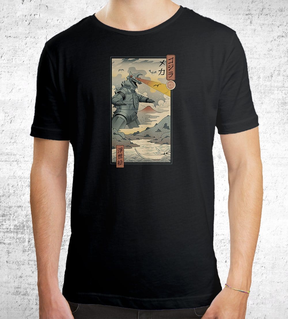 Mecha Kaiju Ukiyo-e T-Shirts by Vincent Trinidad - Pixel Empire