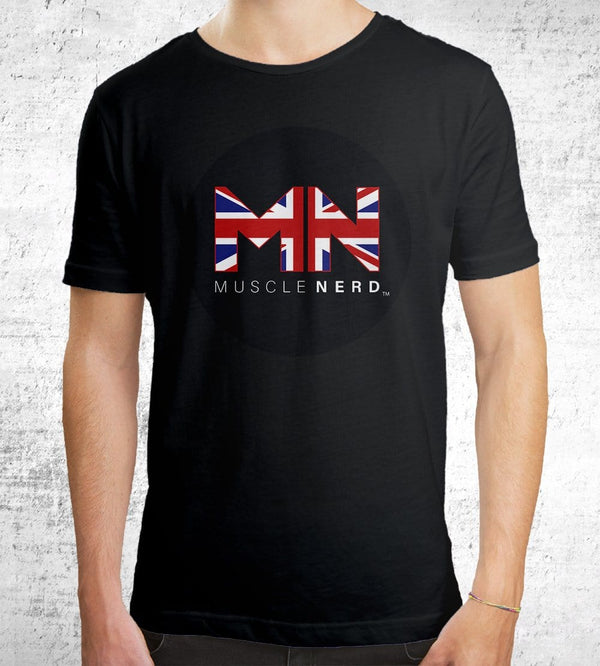 Uk Flag Muscle Nerd T-Shirts by Muscle Nerd - Pixel Empire