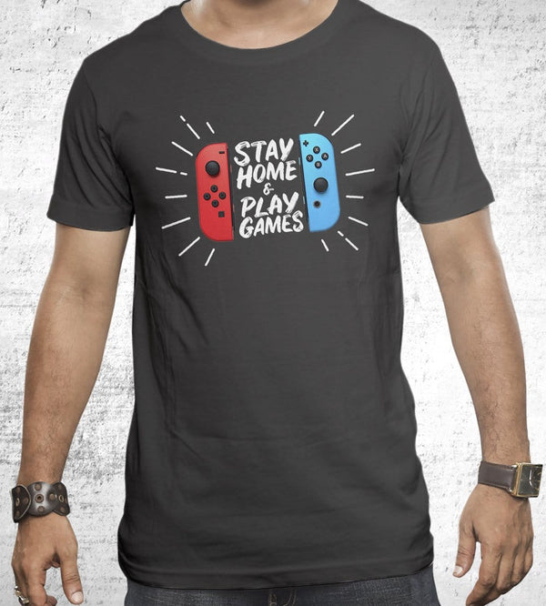Stay Home & Play Games T-Shirts by Beatemups - Pixel Empire