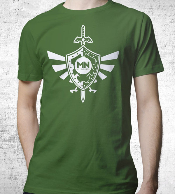 Sword And Shield T-Shirts by Muscle Nerd - Pixel Empire