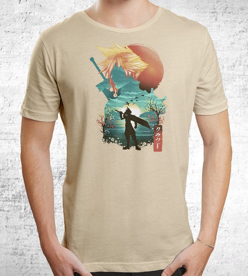 Final Fantasy Ukiyo Cloud T-Shirts by Dan Elijah Fajardo - Pixel Empire