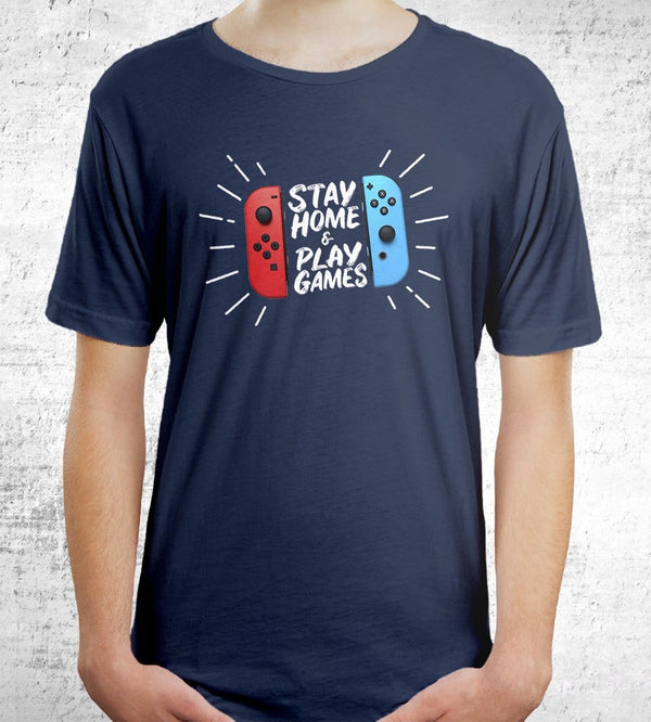 Stay Home & Play Games T-Shirts by Beatemups - Pixel Empire
