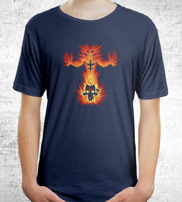 The Fire Cat Within T-Shirts by Techranova - Pixel Empire