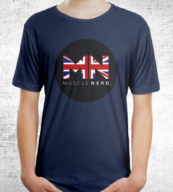 Uk Flag Muscle Nerd T-Shirts by Muscle Nerd - Pixel Empire