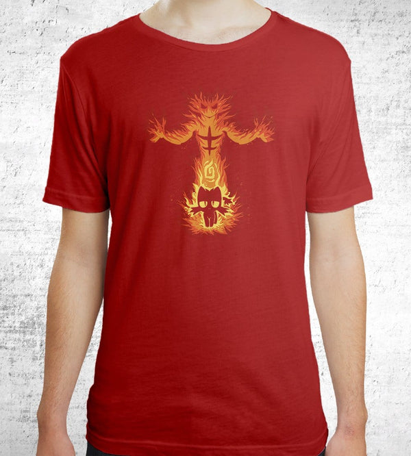 The Fire Cat Within T-Shirts by Techranova - Pixel Empire