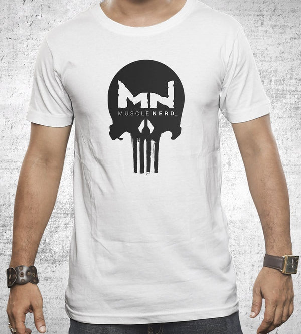 Skull Muscle Nerd T-Shirts by Muscle Nerd - Pixel Empire