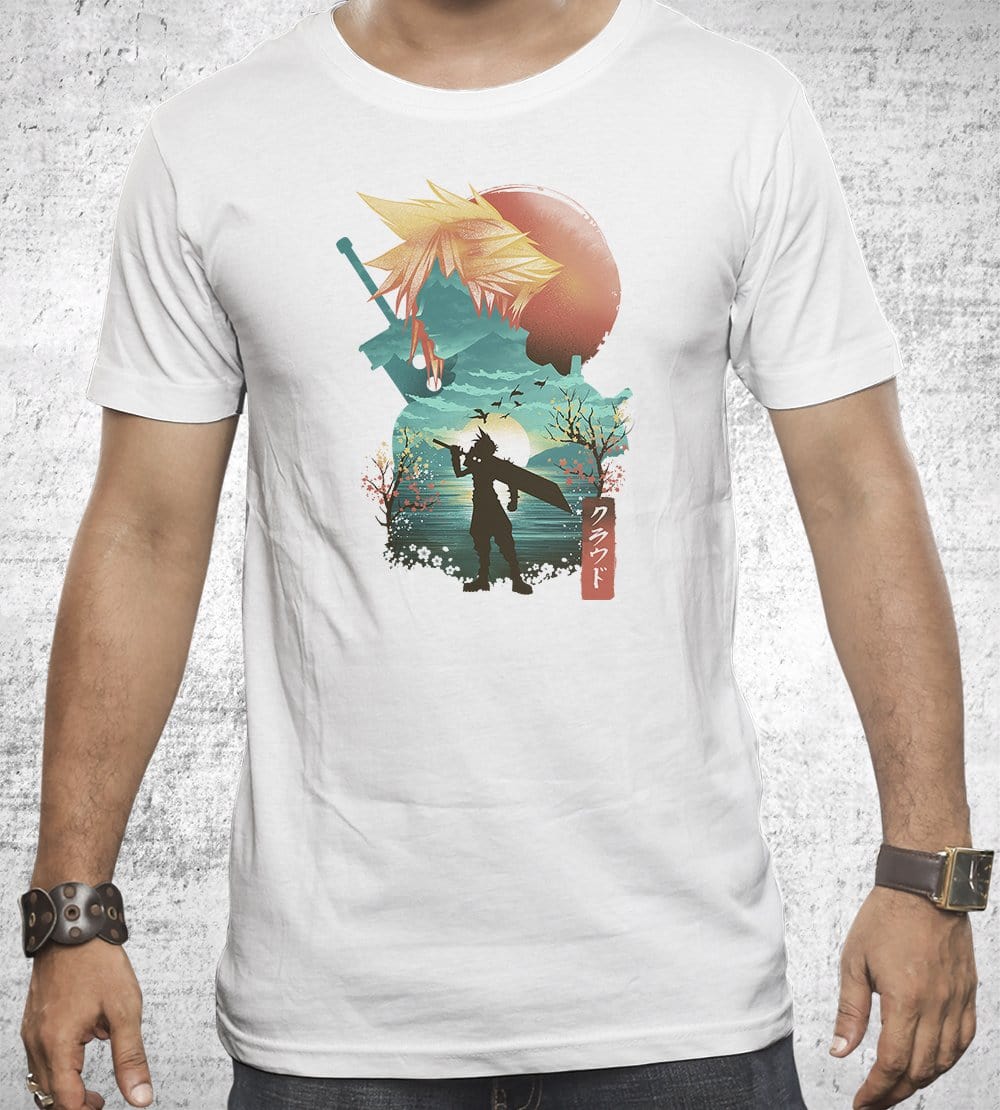 Final Fantasy Ukiyo Cloud T-Shirts by Dan Elijah Fajardo - Pixel Empire