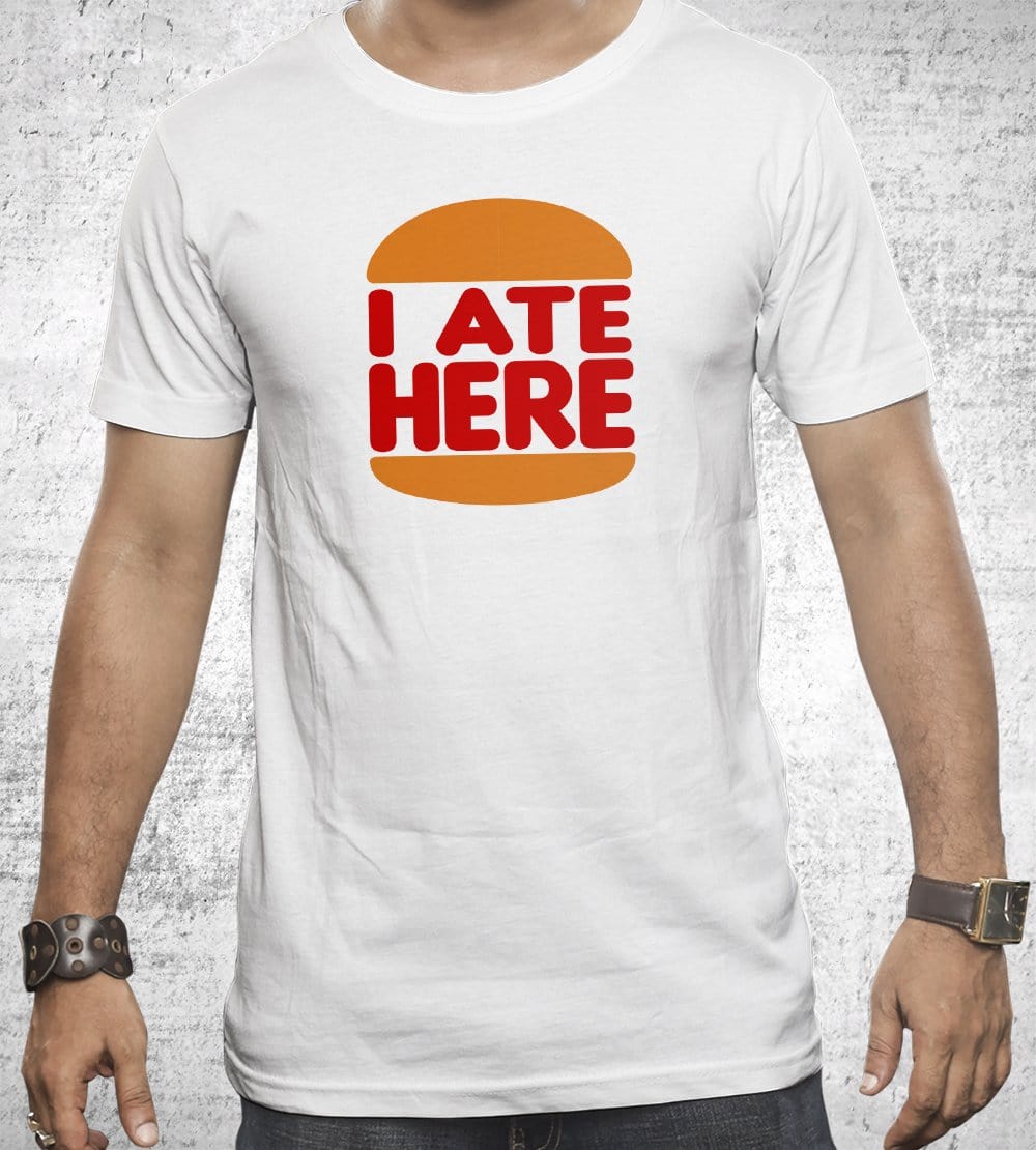 I Ate Here Retro T-Shirts by Scott The Woz - Pixel Empire