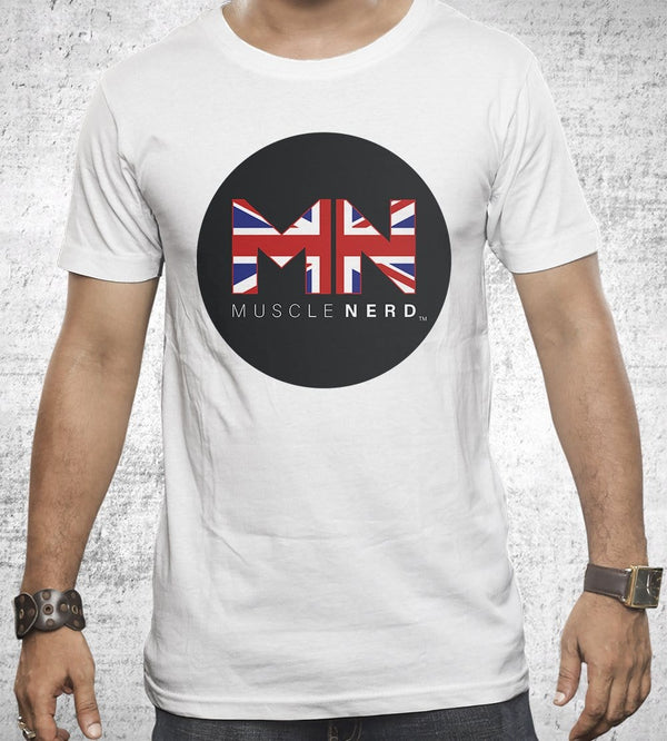 Uk Flag Muscle Nerd T-Shirts by Muscle Nerd - Pixel Empire