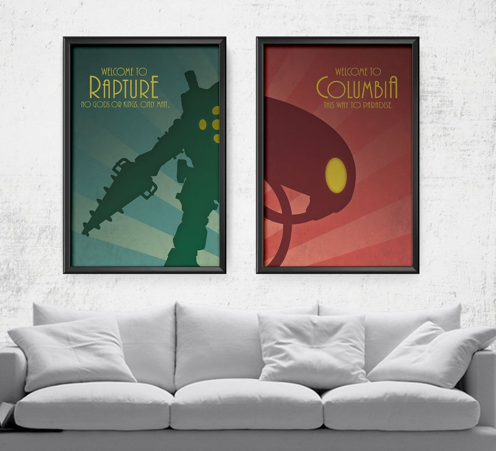 Bioshock - Welcome to Rapture/Columbia Set Posters by Dylan West - Pixel Empire