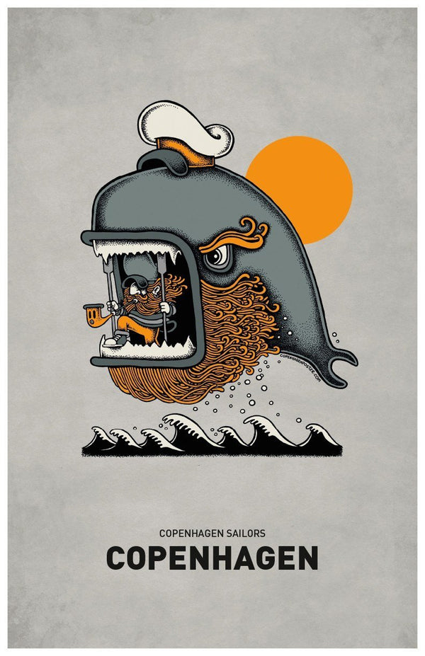 Whale Posters by Copenhagen Poster - Pixel Empire