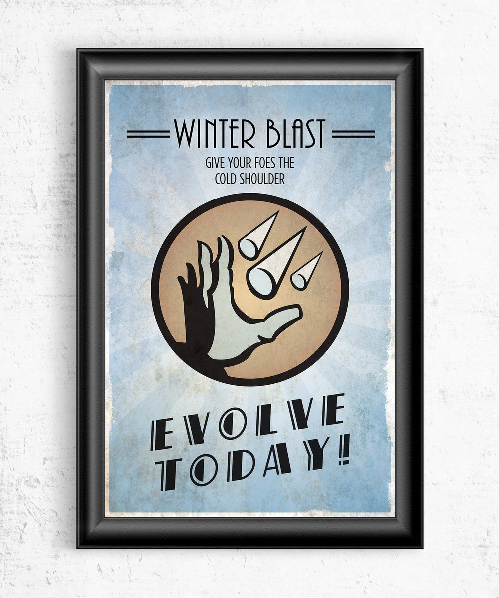 Bioshock Plasmid Winter Blast Posters by Dylan West - Pixel Empire
