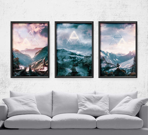 Brave Adventurer Motivational Poster Set Posters by Barrett Biggers - Pixel Empire